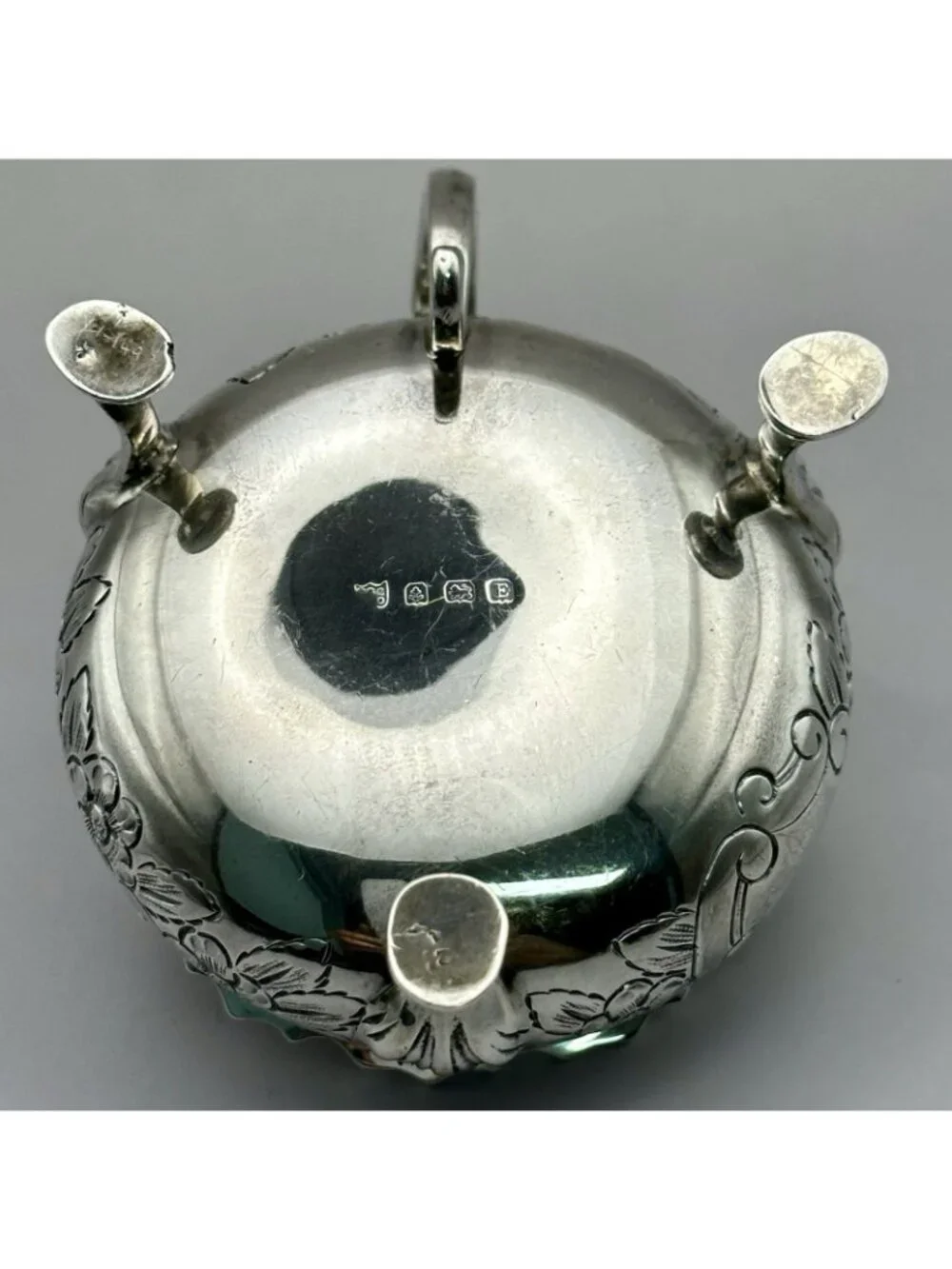 Charles S Green & Co Ltd Mustard Pot Hinged Lid Birmingham 1929 Sterling Silver